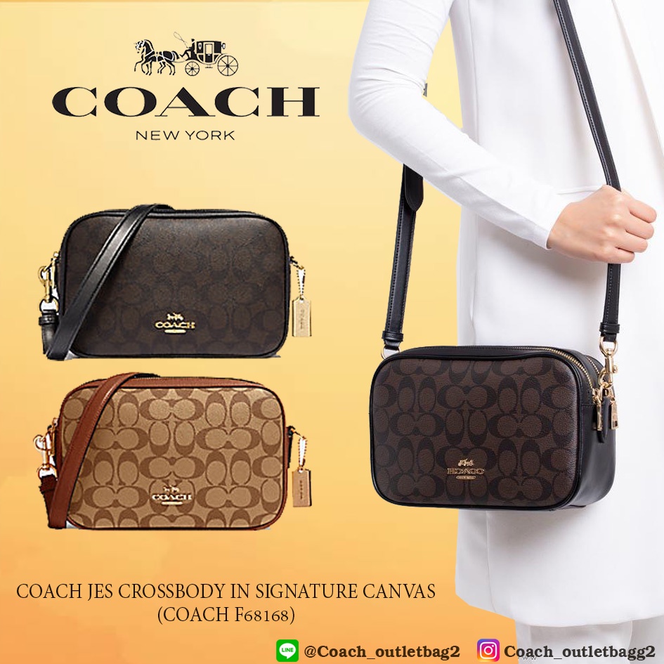 Coach JES CROSSBODY IN SIGNATURE CANVAS (COACH F68168) Shopee Thailand