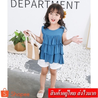 ❤️coco.baby❤️ชุดเด็กเซ็ท 2 ชิ้น เสื้อ+กางเกง (สีกรม)รุ่น B4020