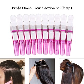 10Pcs พลาสติก Crocodile Hairdressing จัดแต่งทรงผม Clamp ผมจัดแต่งทรงผม Cli