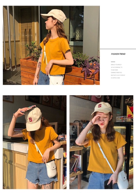 พร้อมส่ง-เสื้อครอป-สีพื้น-crop-top-ผ้าดีมาก