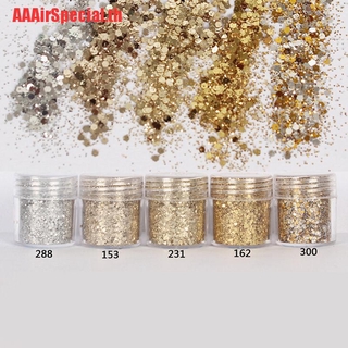 【AAAirSpecial】กลิตเตอร์ 3d สีเงิน สําหรับตกแต่งเล็บ 10 มล.
