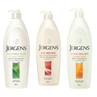 Jergens เจอเก้น ขนาด621 ml สำหรับผิวแห้งกร้าน/กระจ่างใสและอ่อนเยาว์/คืนความสดชื่น