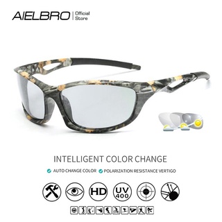 ⚡SUPER DEALS⚡ AIELBRO แว่นกันแดด Photochromic Polarized Uv400 สําหรับผู้ชายผู้หญิงเหมาะกับการเล่นกีฬา