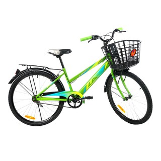 จักรยานแม่บ้าน จักรยานแม่บ้าน LA E-SPORTY 24 นิ้ว สีเขียว จักรยาน กีฬาและฟิตเนส CITY BIKE LA E-SPORTY 24