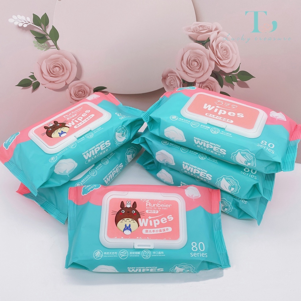 ภาพหน้าปกสินค้าBaby Wipes ทิชชู่เปียก 80แผ่น  ทิชชู่เปียกสําหรับเด็ก กระดาษเปียก ทิชชู เปียก ทิชชู่ ผ้าเปียก ซื้อ จากร้าน 67ex90ekb_ บน Shopee