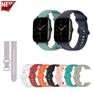 สายนาฬิกาข้อมือซิลิโคนนิ่ม 20 มม. แบบเปลี่ยน สําหรับ Huami Amazfit GTS 2 3 4 2e GTS2 mini GTS3 GTS4 /Bip 3 Lite S U Pro Pop