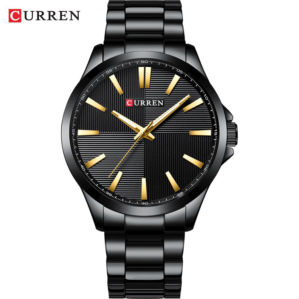 Mens Watches Top Brand Luxury Stainless Steel Band Watch for Men CURREN Wristwatch Fashion Business Quartz Clock Man Wat