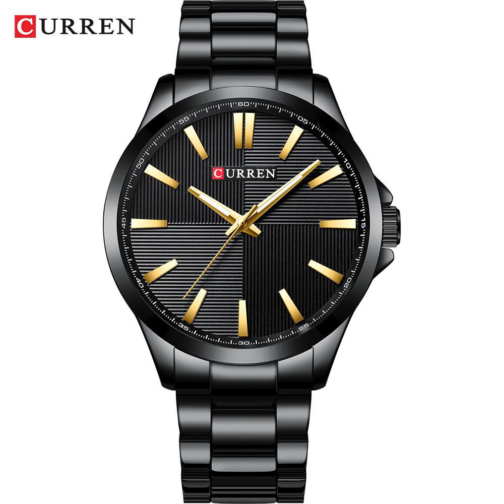 Men Watches Luxury Brand Gold Stainless Steel Band CURREN Luxury Quartz Watch Mens Waterproof Business Man Masculino