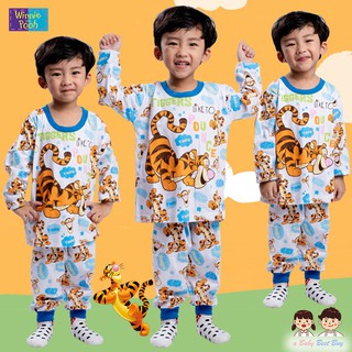ชุดนอนเด็ก Disney Tigger เสือ ทิกเกอร์ เสื้อแขนยาว กางเกงขายาว สุดเท่ห์ ลิขสิทธิ์แท้ (สำหรับเด็กอายุ 3-8 ปี )