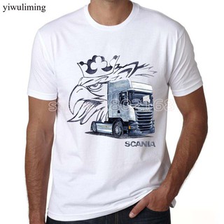 เสื้อยืดครอป เสื้อยืดลายกราฟฟิก scania saab the kingdom of sweden malmo