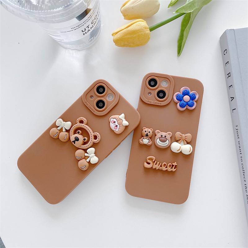 พร้อมส่งในไทย-เคสซิลิโคนสกรีนลายหมี-ใช้สำหรับ-ipทุกรุ่น-640