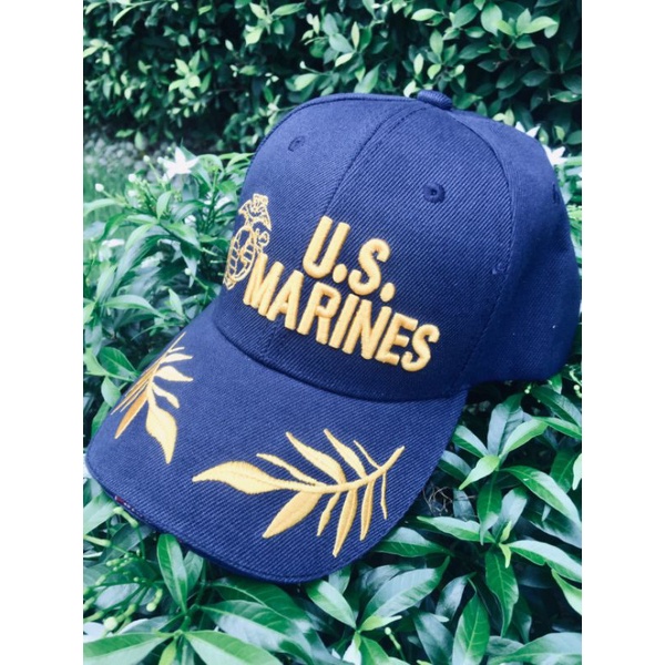 หมวกปัก-ทหารเรือ-usmc-สีน้ำเงินเข้ม-สวยมากๆ