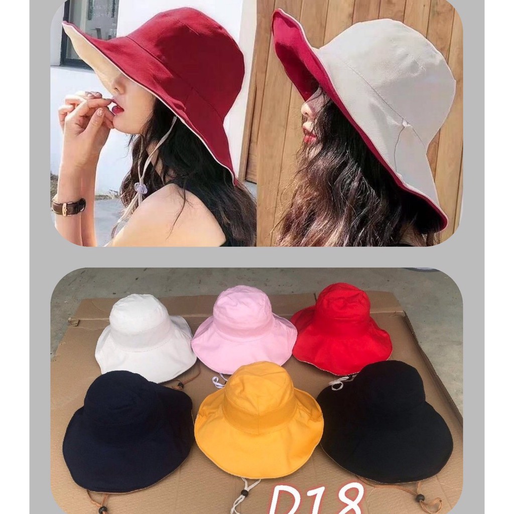 ราคาและรีวิว( ลด 50% สูงสุด 100) หมวกบักเก็ตปีกกว้าง มีสายคล้องคอ พร้อมส่งจากไทย