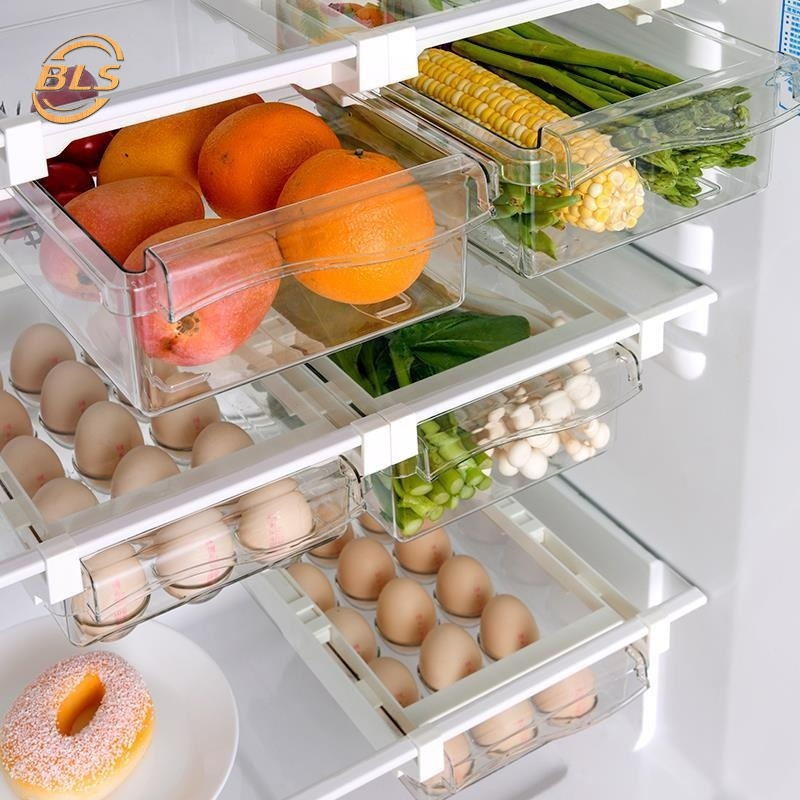 กล่องลิ้นชักพลาสติก-ประหยัดพื้นที่-สําหรับเก็บอาหาร-ไข่-ผลไม้-ผัก-ในตู้เย็น