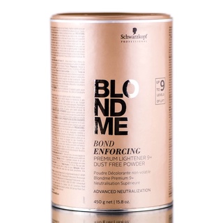 Schwarzkopf Blondeme Bond enforcing premium Lightener 9+ dust free powder 450g ผงฟอกชนิดอ่อนโยนเกรดพรีเมี่ยม ยกระดับความ