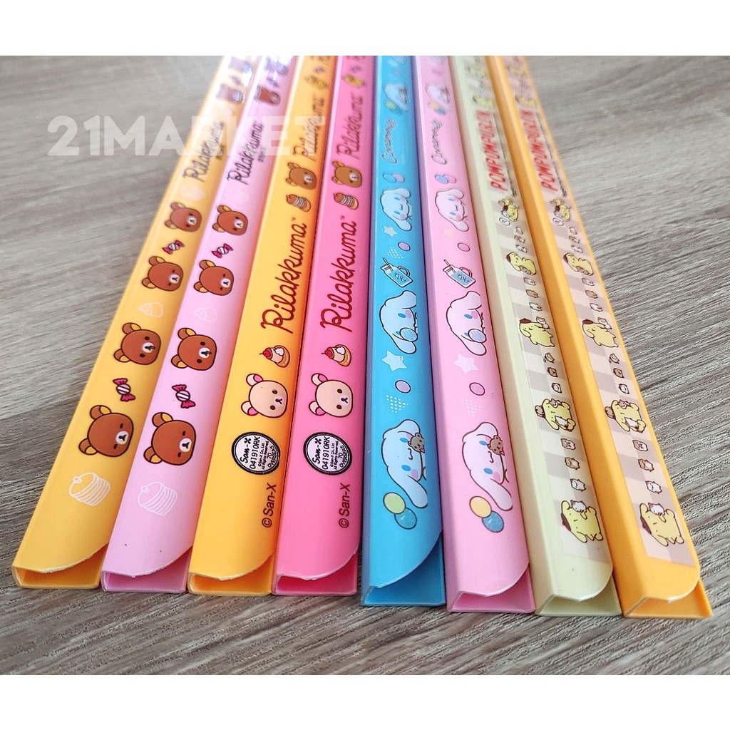 สันรูด-สันปกรายงาน-แบบสไลด์-slide-lock-ขนาด-a4-ลายการ์ตูนลิขสิทธิ์แท้-rilakkuma-cinnamoroll-pompompurin