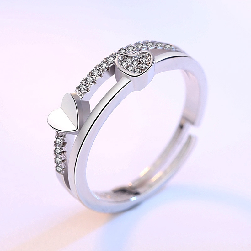ภาพหน้าปกสินค้าแหวนเงิน 925 คู่แหวนแต่งงานชุดราตรี RA5R Silver Ring Wedding