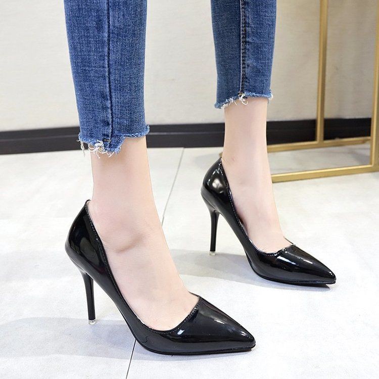 ราคาและรีวิวรองเท้าส้นสูงขนาด 35-45 ไซส์ 44 รองเท้าส้นสูง Stiletto 43 รองเท้าส้นสูงเซ็กซี่สไตล์เกาหลี รองเท้าผู้หญิงบิ๊กฟุ