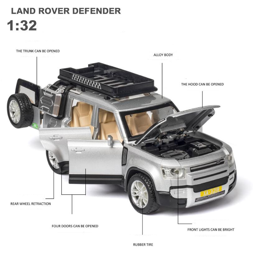1-32-land-rover-defender-โมเดลรถยนต์อัลลอย-มีเสียง-และไฟ-ของเล่นสําหรับเด็ก