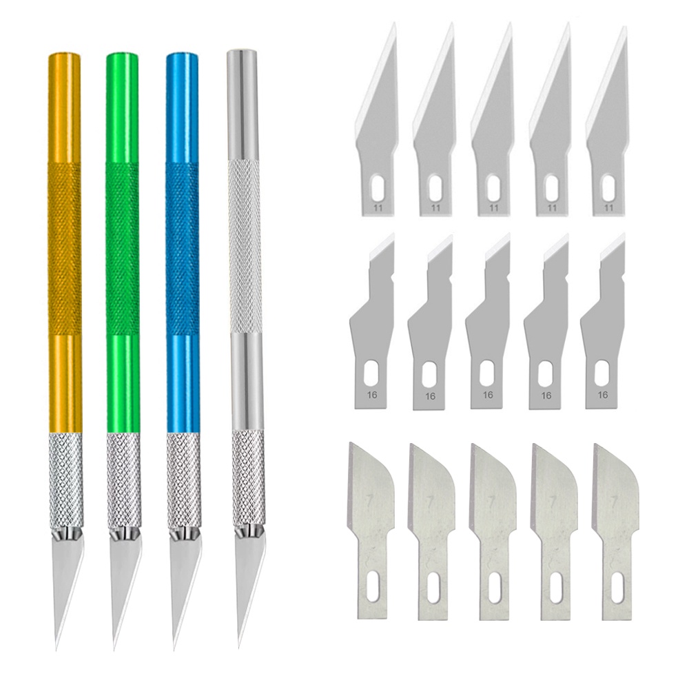 มีดยูทิลิตี้Metal Carving Knife Scalel Knife Tools Kit Cutter Craft