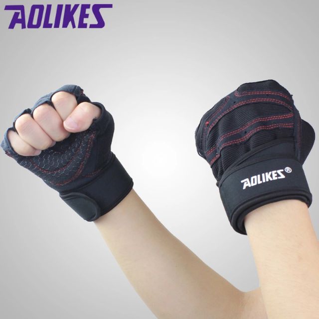 ภาพสินค้าใส่โค๊ดHUNTSMAYลด15% ถุงมือออกกำลังกาย รุ่น Premium Series ถุงมือฟิตเนส ถุงมือ fitness ถุงมือยกน้ำหนัก Aolikes จากร้าน huntsmann บน Shopee ภาพที่ 3