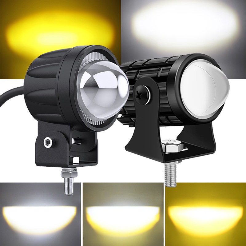 Led Work Light Motorcycle Spotlight Hi/Lo Beam 12V 24V Off Road Drving