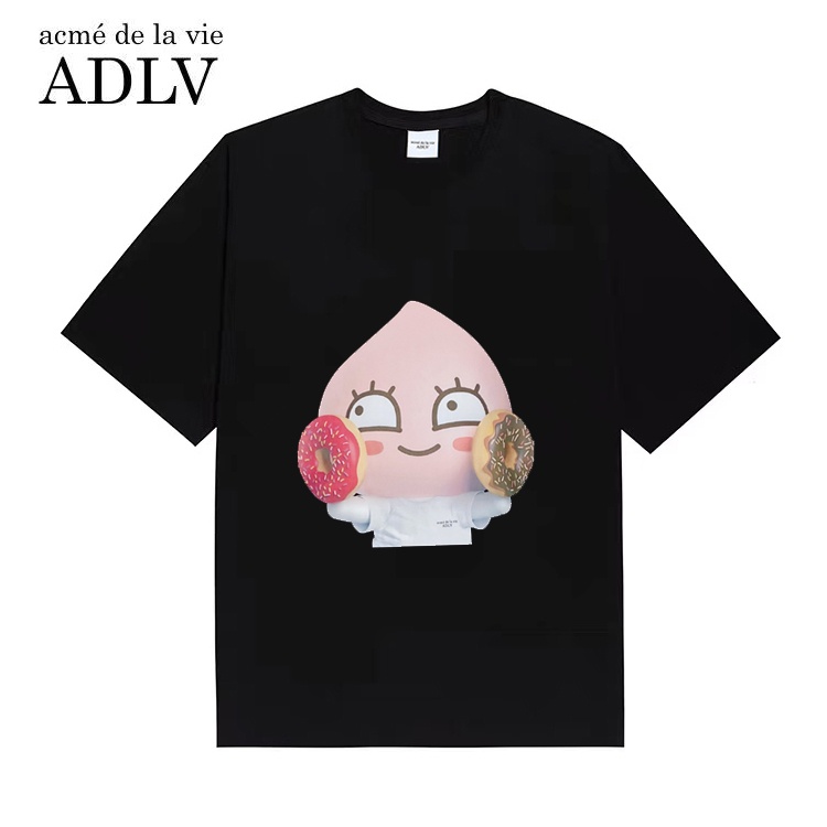 adlv-เสื้อยืดแขนสั้น-ผ้าฝ้าย-พิมพ์ลาย-แฟชั่นสําหรับผู้ชายและผู้หญิง