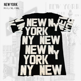 เสื้อยืดนิวยอร์ก เสื้อ new york เสื้อยืดสกรีน NEW YORK NY street t-shirt 📍SIZE M,L,XL,XXL