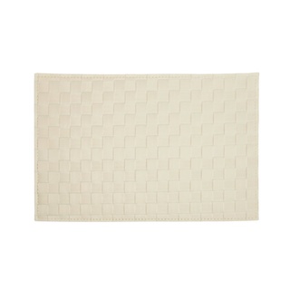 Chaixing Home  แผ่นรองจาน PP ลายสาน KASSA HOME รุ่น ECZJBEIGE ขนาด 43 x 30 ซม. สีครีม