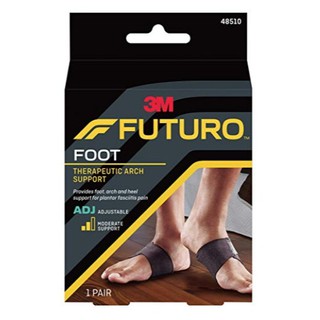 3M Futuro Foot Therapeutic Arch Support 1 คู่ พยุงอุ้มเท้า รองช้ำ ปรับกระชับได้ สีดำ