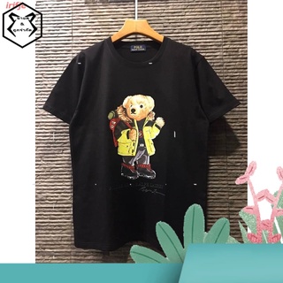 New POLO RALPH LAURENT BEAR BACKPACK TRAVEL PRINT T-SHIRT เสื้อยืดคอกลมแขนสั้น แบรนด์โปโล ราฟลอเรน สกรีนรูปหมีเทดดี้สีน้