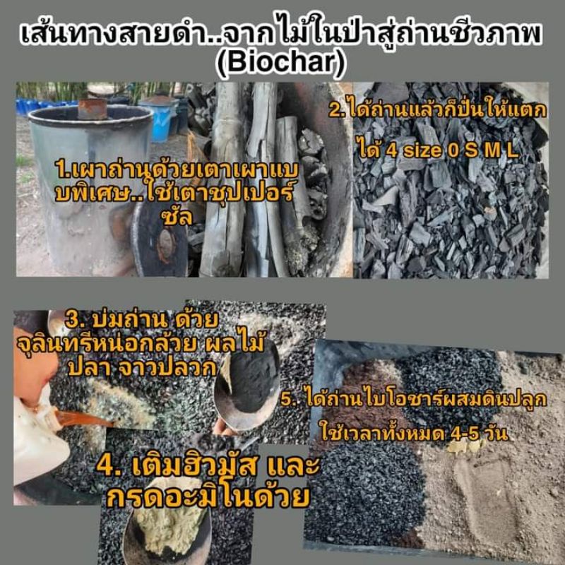 ถ่านไบโอชาร์การเกษตรเบอร์sแพค1กก