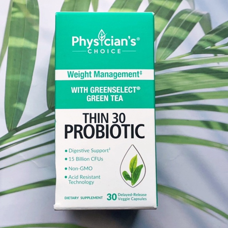 โปรไบโอติก Thin 30 Probiotic 15 Billion CFUs 30 Veggie Capsules