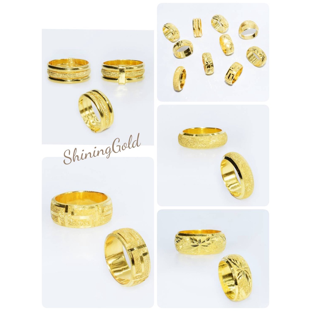 ภาพหน้าปกสินค้าSHINING GOLD แหวนทองคละลาย (ทักแชทเลือกลายได้เลยค่ะ) น้ำหนัก 1 สลึง ทองคำแท้ 96.5% จากร้าน shininggoldjewelry บน Shopee
