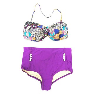 Easy Swim ชุดว่ายน้ำ Two Piece - สีม่วง/ลายกราฟฟิก