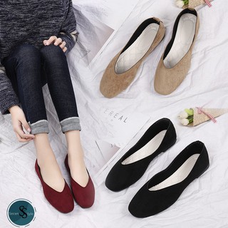 Best SALE** SECEN STYLE  รองเท้าโลฟเฟอร์ คัชชู กำมะหยี่ มีไซส์36-42  มีเก็บเงินปลายทาง **พร้อมส่ง** (รุ่น SS-515)