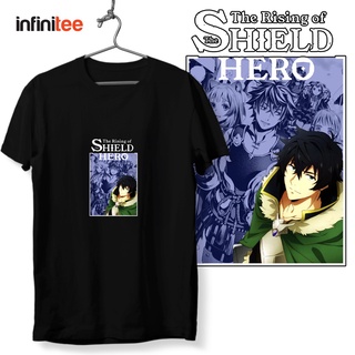 ไม่มีที่สิ้นสุด The Rising of Shield Hero Anime  เสื้อยืด  สำหรับผู้ชาย Women in Black Shirt Tops Top T Shirt Tee