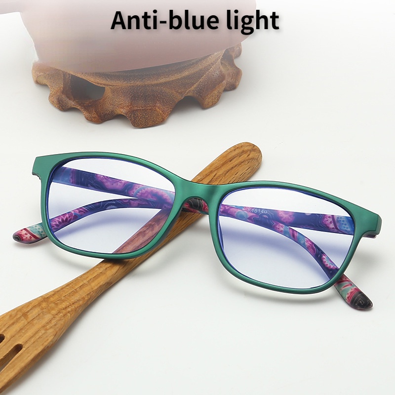 ป้องกันแสงสีฟ้าและป้องกันรังสี-แว่นตาอ่านหนังสือแฟชั่นกรอบเรซิ่นความละเอียดสูงควบคุมความละเอียดสูง