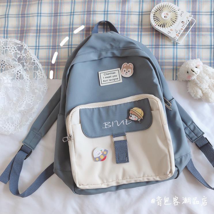 กระเป๋าแฟชั่นเกาหลีน่ารัก-hot-กระเป๋านักเรียนนักเรียนฮาราจูกุรุ่นเกาหลี-กระเป๋าเป้นักเรียนมัธยมต้นสาวน่ารัก