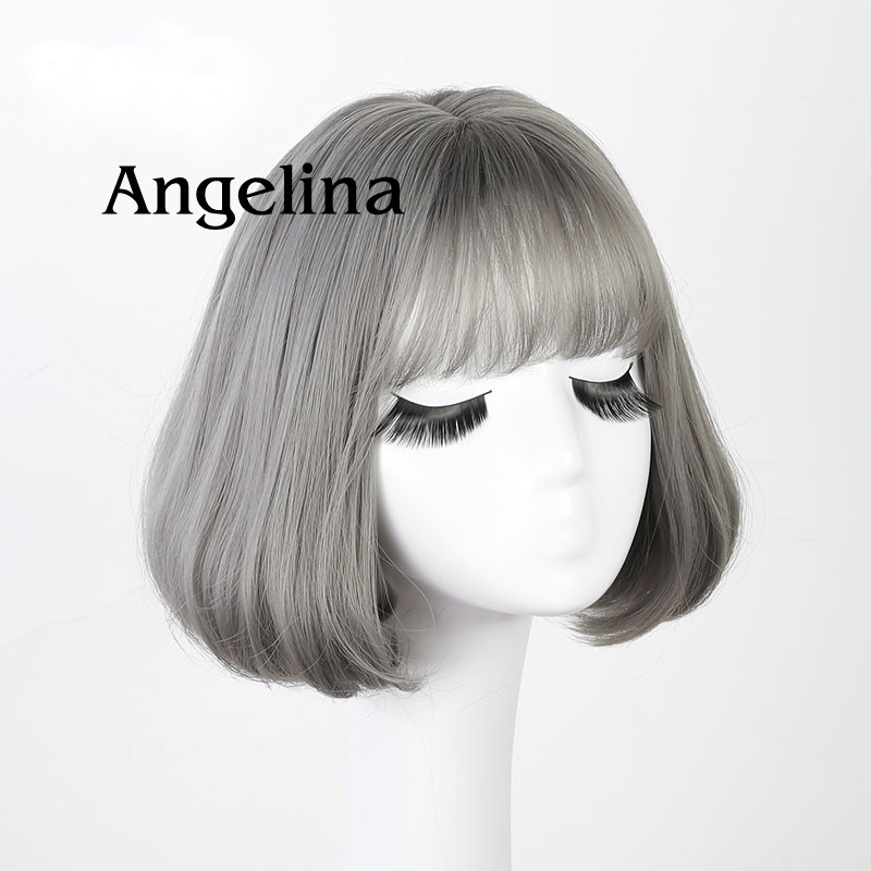 angelina-วิกผมสั้นสีเทา-สินค้าพร้อมส่ง-free-size