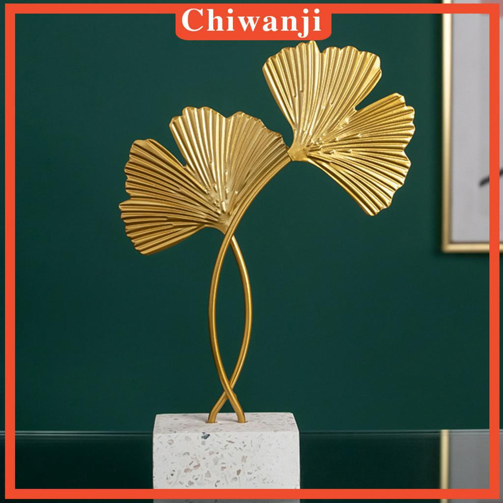 chiwanji-รูปปั้นใบไม้เหล็กสีทองสําหรับตกแต่ง