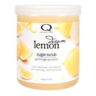 Qtica lemon dream sugar scrub for manicure &amp; pedicures. สครับสำหรับการทำสปามือเท้าหรือทั้งตัวสูตรอ่อนโยนปลอดสารก่อมะเร็ง