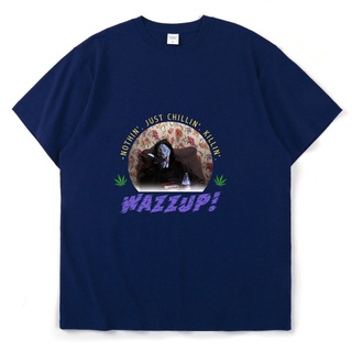 เสื้อยืดแขนสั้นลําลอง แบบบาง ทรงหลวม พิมพ์ลายหนังสยองขวัญ Nothin Just Chillin Killin แฟชั่นฤดูร้อน แบบเรียบง่าย สําหรับผ
