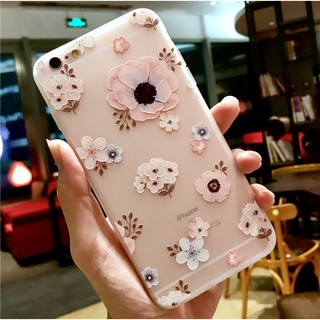 เคสไอโฟน  เคส iphone  6/6s /6plus,6splus /7,8 /7plus,8plus ลายน่ารัก ลายดอกไม้