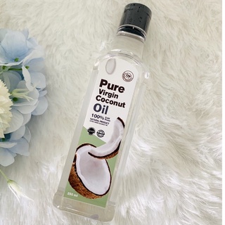 Coconut oil pure virgin น้ำมันมะพร้าวสกัดเย็น ปริมาณ 250 ml (1ขวด)