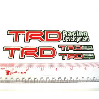 ราคาต่อ 1ชุด สติกเกอร์เรซิ่น สติกเกอร์ TOYOTA TRD