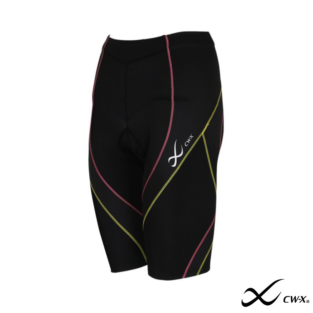 cw-x-กางเกงไตรกีฬา-pro-tri-short-woman-รุ่น-ic915i-สีแถบเหลืองชมพู-yp