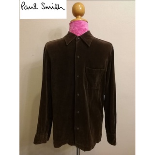 Paul Smith London Brand_2nd hand เสื้อเชิ้ตแขนยาวผ้าฝ้าย​ 💯 % แท้มือสองกระสอบนำเข้า​ (made in Japan 🇯🇵 )