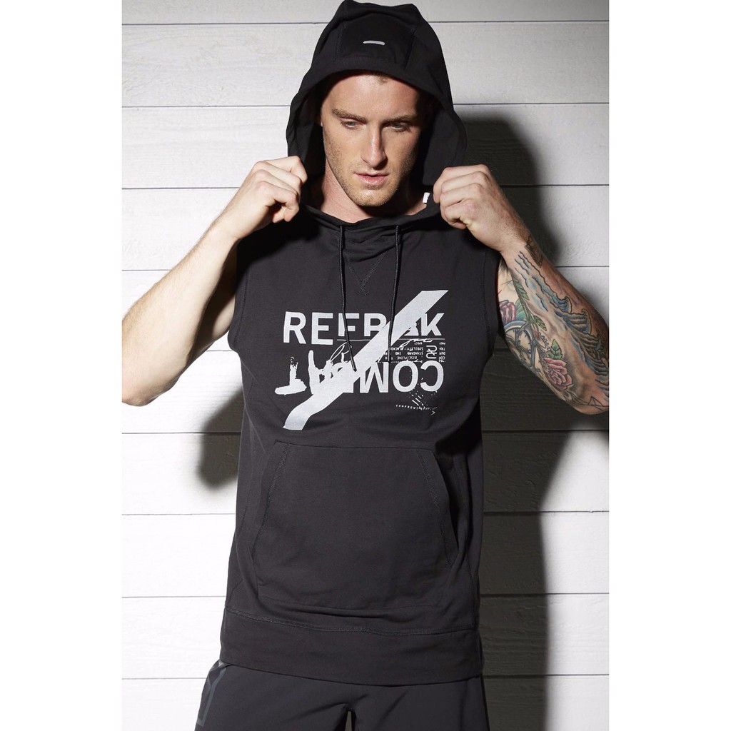 Reebok combat hot sale sleeveless hoodie