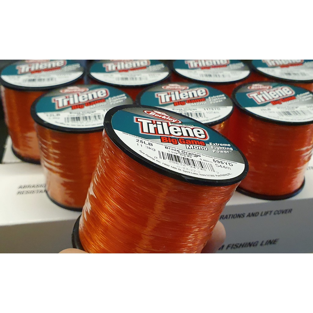 สายเอ็นเต็ม Berkley Trilene Big Game สีส้ม มีให้เลือก 1250lb Shopee